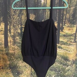Free People Black Ribbed Bodysuit 🖤